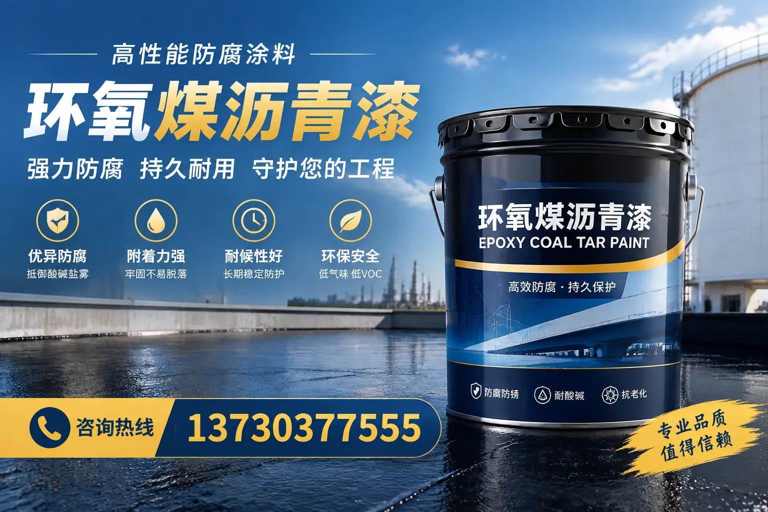 环氧煤沥青漆的耐久性分析，适合陕州的使用场景